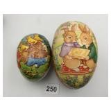 GERMAN PAPER MACHE EASTER EGGS, BUNNY & CHICKEN
