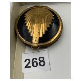 VINTAGE ART DECO STYLE COMPACT, MESH EXTERIOR,