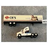 RACING CHAMPIONS DIE-CAST SEMI TRUCK AND TRAILER,