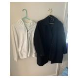 CALVIN KLEIN WHITE RHINESTONE HOODIE & BLACK