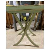 VINTAGE FOLDING TRAY TABLE, CRACKLE PAINTED