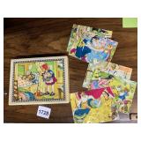 FAIRY TALE THEMED BLOCK PUZZLE IN PLASTIC CASE W/