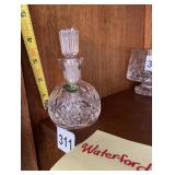 WATERFORD CRYSTAL PERFUME BOTTLE W/ STOPPER, CUT