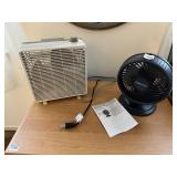 DURACRAFT BOX FAN, HOLMES BLIZZARD DESK FAN.
