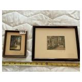 WALLACE NUTTING FRAMED LANDSCAPE PRINTS, SIGNED.