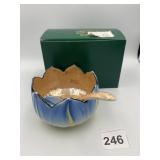 GORHAM HAND PAINTED JAPAN BOWL W/ SPOON,
