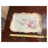 FRANZ ANTON MEHLEM BONN GERMANY PORCELAIN TRAY,