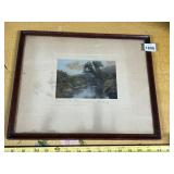 WALLACE NUTTING FRAMED PRINT, 'UNDER THE ELMS',