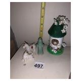 CERAMIC SCOTTIE DOG FIGURINES, CERAMIC FIRE