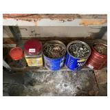 (4) CONTAINERS OF ASSORTED HARDWARE, NAILS,