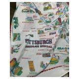 VINTAGE PITTSBURGH MAP TABLECLOTH.