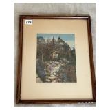 WALLACE NUTTING signed print, 'A FLOWERY PATH',