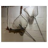 TAXIDERMY FISH MOUNT, FISHING LANDING NETS,
