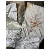 ASSORTED VTG TEXTILES, JACQUARD PAISLEY SCARF,