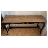 WOOD CONSOLE TABLE, TWO-TONE FINISH, CABRIOLE