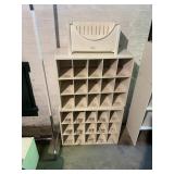 WHITE LAMINATE CUBBY ORGANIZER, (2) STACKED