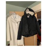 OLD NAVY MATERNITY WHITE COAT, XHILARATION BLACK