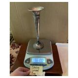 STERLING WEIGHTED VASE 5.61OZT  W/ ROPE EDGE