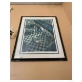 MICHAEL YOUNG ART DECO STYLE PRINT, SIGNED,