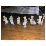 VTG JAPAN PORCELAIN ANGEL FIGURINES W/ GOLD HALOS