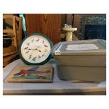 AUDUBON BIRD WALL CLOCK, WOODEN AIRPLANE PUZZLE,