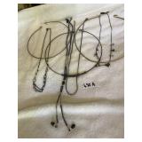 ASSORTED NECKLACES, INCL METAL CHOKERS AND BEADED