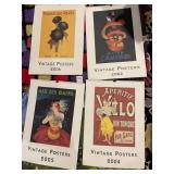 CAVALLINI & CO. VTG POSTER CALENDARS (4), VARIOUS