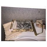 BRASS FINISH NAPKIN HOLDER, ASSORTED DECORATIVE