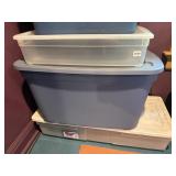 RUBBERMAID WRAP 'N CRAFT STORAGE BOXES (2), CLEAR