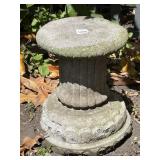CONCRETE PEDESTAL GARDEN STAND, FLUTED COLUMN