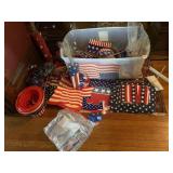 PATRIOTIC PARTY DECORATIONS, INCLUDES PLASTIC