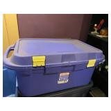STERILITE 36 GAL STORAGE BIN W/ HINGED LID AND