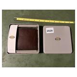 FOSSIL BIFOLD WALLET, GENUINE LEATHER, BROWN,