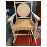 VTG CHILD'S ROCKING CHAIR, PAINTED FINISH, FLORAL