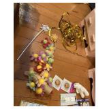 ASSORTED DECORATIVE ITEMS, INCLUDES FELT FLOWER