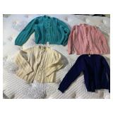 SURREY & PECK & PECK WOOL CARDIGAN SWEATERS (4).