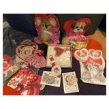 VTG VALENTINE CARDS, DIE-CUT FIGURES, PAPER