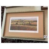 TOSCANA CAMPO DI PAPAVERI PRINT, SIGNED, FRAMED.