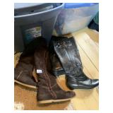 EMU AUSTRALIA SUEDE BOOTS (PR), BLACK LEATHER