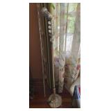 VTG FLOOR LAMP, METAL CONSTRUCTION, GLASS