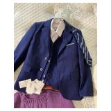 YUANLU BOYS NAVY SUIT SET (5T) W/ JACKET, VEST,