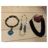 COSTUME JEWELRY NECKLACES, BEADED STRANDS