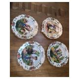 ITALIAN MAIOLICA PLATES, FOUR SEASONS THEME, HAND
