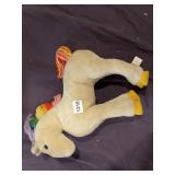 HALLMARK CARDS VTG PLUSH UNICORN W/ RAINBOW MANE