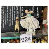 VTG PORCELAIN BALLERINA FIGURINE W/ LACE DRESS