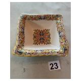 MERIDIANA CERAMICHE ITALIAN MAIOLICA SQUARE BOWL,