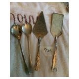VTG SILVER-PLATE SERVING UTENSILS, INCLUDES PIE