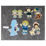 VTG PLASTIC STAINED GLASS STYLE HANGING