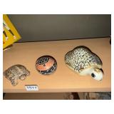 MEXICAN POTTERY TURTLE FIGURINES (3), INCLUDES