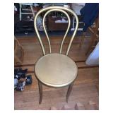VTG BENTWOOD CHAIRS, GOLD PAINTED FINISH, ROUND
